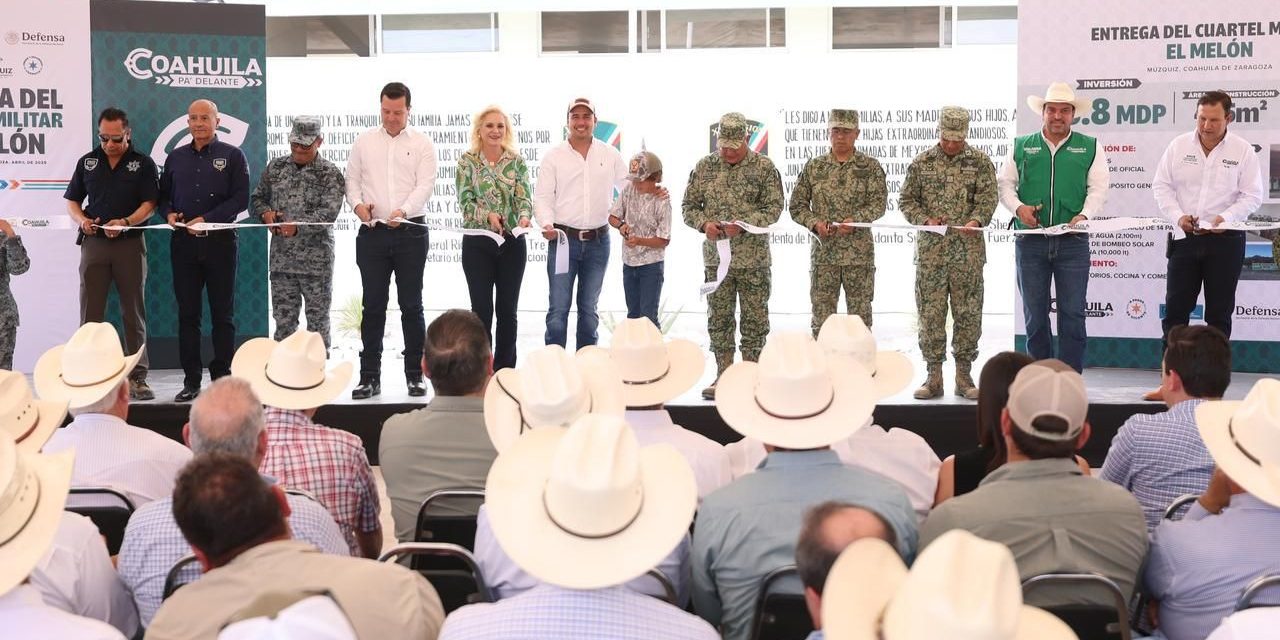 Entrega Manolo Jiménez nuevos cuarteles para blindar Coahuila