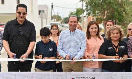 Avanzan obras de pavimentación en Acuña; entrega alcalde la calle Francisco Zarco