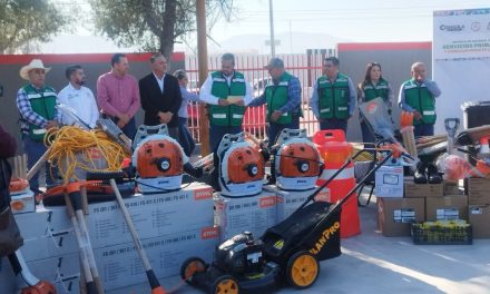 Ramos Arizpe entrega equipo a Embellecimiento Urbano y Servicios Primarios