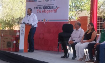 Tomás Gutiérrez pone en marcha ‘En tu escuela tú eliges’ en Ramos Arizpe