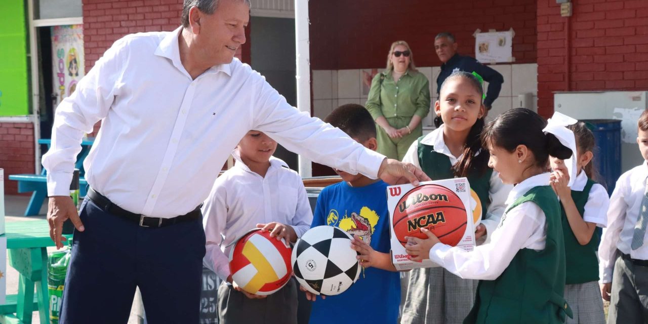 Anuncia Óscar Ríos techumbre para la escuela ‘Cuauhtémoc’