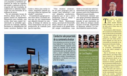 Portada RCG Carbonífera [20 de mayo de 2025] Da inicio Manolo Jiménez al Programa de Suplemento Alimenticio para Ganado; llegan nuevas empresas a Sabinas y más…