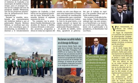 Portada RCG Carbonífera [22 de mayo de 2025] Vamos a construir el tren que pasará por Coahuila: Manolo Jiménez; Mejora Coahuila entrega cemento a bajo costo en Sabinas y más…