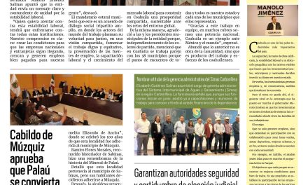 Portada RCG Carbonífera [30 de mayo de 2025] Pacto Coahuila blinda la estabilidad laboral del estado; Cabildo de Múzquiz aprueba que Palaú se convierta en Villa y más…