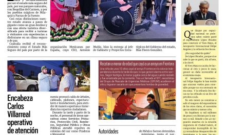 Portada RCG Centro [2 de mayo 2025] Recibe Coahuila reconocimientos internacionales en el Tianguis Turístico; encabeza Carlos Villarreal operativo de atención ciudadana y más…