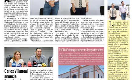 Portada RCG Centro [17 de mayo de 2025] Vamos a reactivar AHMSA y la economía de la región: aumentan las solicitudes de libertad de gravamen y actas constitutivas  y más…