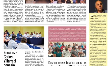 Portada RCG Centro [28 de mayo de 2025] Coloca Manolo Jiménez la primera piedra de Bühler; encabeza Carlos Villarreal consejo del Simas y más…