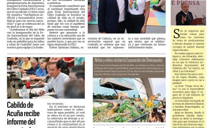 Portada RCG Fronteriza [1 de mayo 2025] Realizan actividades del Día del Niño en la Feria del Libro; Cabildo de Acuña recibe informe del gerente de Simas y más…