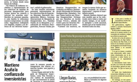 Portada RCG Fronteriza [18 de mayo de 2025] Coahuila reitera su compromiso con familias de personas desaparecidas; Inicia Acuña proceso de reclutamiento de cadetes y más…