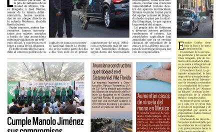 Portada RCG Lagunera [21 de mayo de 2025] Asesinan a particular de jefa de la Ciudad de México; capacitarán a elementos de Protección Civil y Bomberos y más…