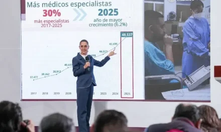 Asegura Sheinbaum récord en contratación de médicos especialistas