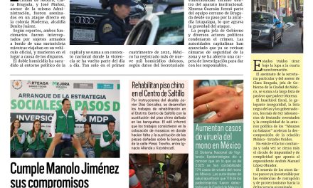 Portada RCG Media [21 de mayo de 2025] Asesinan a particular de jefa de la Ciudad de México; cumple Manolo Jiménez sus compromisos con los coahuilenses y más…