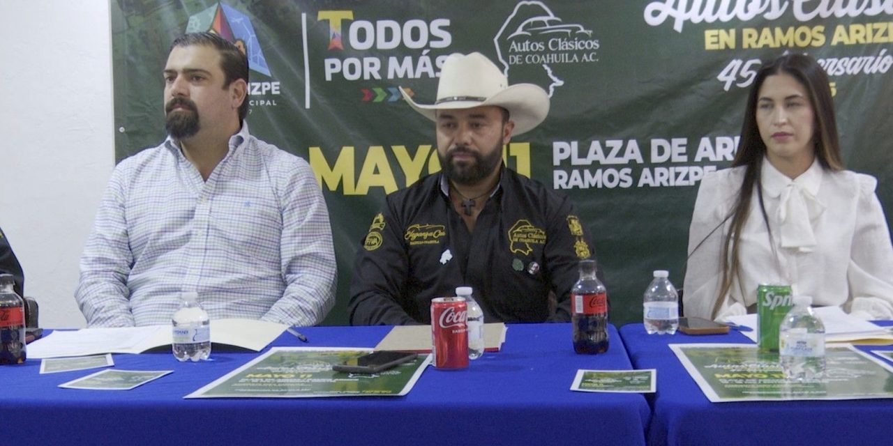 Anuncian exposición de autos clásicos en Ramos Arizpe