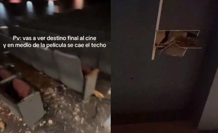 Se desploma parte del techo en cine en Argentina… ¡durante una función de Destino Final!
