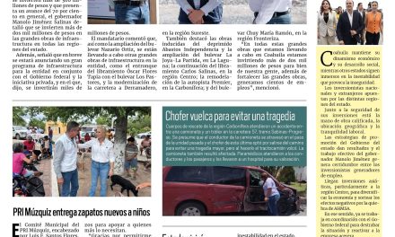 Portada RCG Carbonífera [24 de junio de 2025] Avanzan grandes obras en todo Coahuila: Manolo Jiménez; PRI Múzquiz entrega zapatos nuevos a niños y más…