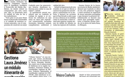 Portada RCG Carbonífera [5 de junio de 2025] Presenta Manolo Jiménez agenda ambiental para Coahuila; gestiona Laura Jiménez un módulo itinerante de escrituración y más…