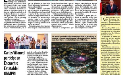 Portada RCG Centro [15 de junio de 2025] Realiza Manolo Jiménez una productiva gira por Sabinas; Ruta aérea Monclova-Monterrey beneficiará a la actividad comercial y más…