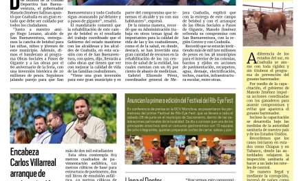 Portada RCG Centro [19 de junio de 2025] Obras sociales llegan a todas las regiones de Coahuila; encabeza Carlos Villarreal arranque de pavimentación en el CBTIS 36 y más…