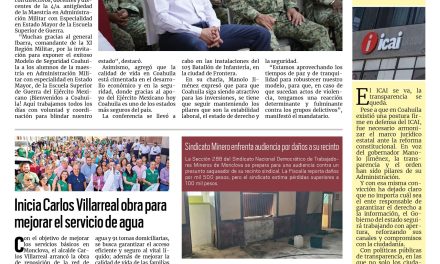 Portada RCG Centro [27 de junio de 2025] Comparte Manolo Jiménez Modelo de Seguridad Coahuila con militares; avanza proceso jurídico de AHMSA y se fortalece apoyo a trabajadores y más…