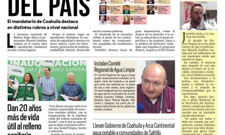Portada RCG Fronteriza [14 de junio de 2025] Manolo Jiménez, entre los mejores gobernadores del país; dan 20 años más de vida útil al relleno sanitario y más…