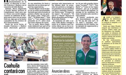 Portada RCG Fronteriza [16 de junio de 2025] RCG Entertainment se apodera del entretenimiento en Saltillo con nuevo sold out; Coahuila contará con 15 nuevos cuarteles y más…