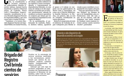 Portada RCG Lagunera [4 de junio de 2025] Coahuila mantiene blindaje en los límites interestatales; brigada del Registro Civil brinda cientos de servicios y más…