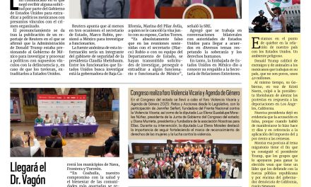 Portada RCG Lagunera [12 de junio de 2025] Niega SRE presiones de EE. UU. para investigar a funcionarios; llegará el Dr. Vagón por segunda ocasión a Coahuila y más…