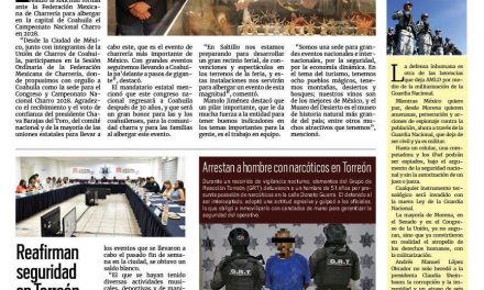 Portada RCG Lagunera [26 de junio de 2025] Manolo Jiménez concreta Campeonato Nacional Charro para Coahuila; reafirman seguridad en Torreón ante eventos masivos y más…