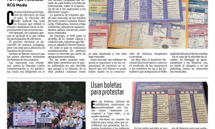 Portada RCG Nacional e Internacional [2 de junio de 2025] Fracasó la elección; Organizaciones civiles emiten Manifiesto Ciudadano y más…