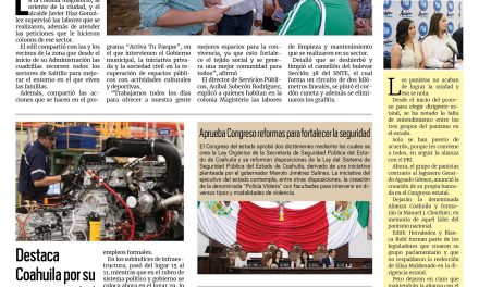 Portada RCG Media [11 de junio de 2025] Javier Díaz Supervisa cuadrillas de ‘Aquí Andamos’; destaca Coahuila por su competitividad y más…