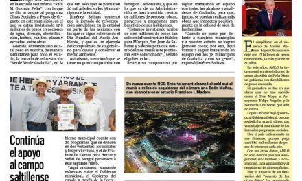 Portada RCG Media [15 de junio de 2025] Realiza Manolo Jiménez una productiva gira por Sabinas; Concluyen drenaje sanitario en diferentes colonias y más…