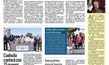 Portada RCG Media [16 de junio de 2025] RCG Entertainment se apodera del entretenimiento en Saltillo con nuevo sold out; Coahuila contará con 15 nuevos cuarteles y más…