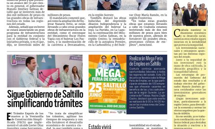 Portada RCG Media [24 de junio de 2025] Avanzan grandes obras en todo Coahuila: Manolo Jiménez; Gobierno Saltillo sigue simplificando trámites y más…