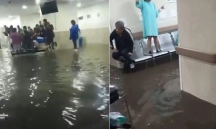 Se inunda el Hospital del IMSS en Edomex tras colapso de barda en el área de urgencias