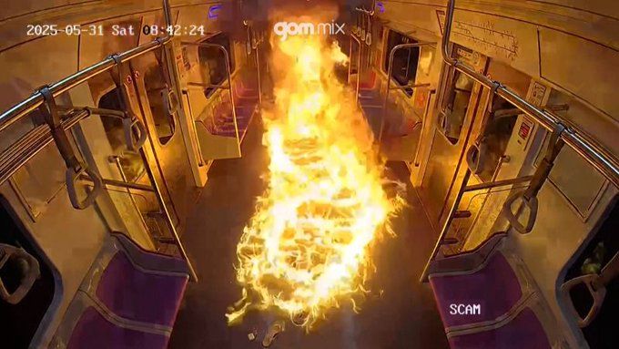 Hombre incendia un vagón del Metro de Seúl (video)