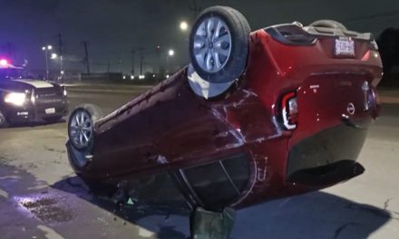 Saltillo:  Volarse un rojo lo llevó a volcar, terminó detenido y sin coche