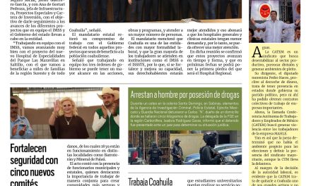 Portada RCG Carbonífera [5 de julio de 2025] Avanza el proyecto del nuevo Hospital de Especialidades para Coahuila; entrega de becas beneficia a 128 alumnos en Múzquiz y más…