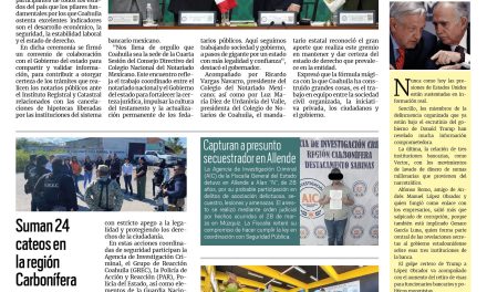 Portada RCG Carbonífera [6 de julio de 2025] Coahuila, sede del Consejo Nacional del Notariado Mexicano; DIF Múzquiz brinda apoyos a la población vulnerable y más…