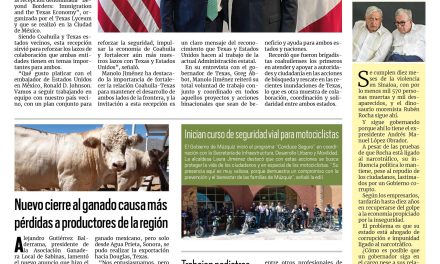 Portada RCG Carbonífera [11 de julio de 2025] Plan con EE. UU. fortalecerá la seguridad y la economía: Manolo Jiménez; nuevo cierre al ganado causa más pérdidas a productores de la región y más…