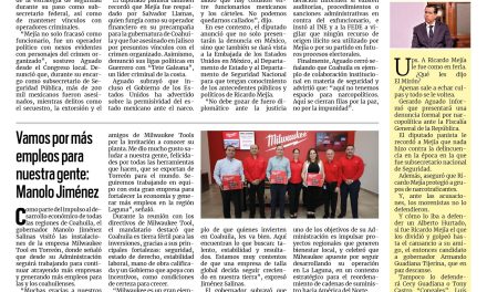 Portada RCG Carbonífera [16 de julio de 2025] Mejía, rostro del narcopoder: PAN; vamos por más empleos para nuestra gente: Manolo Jiménez y más…