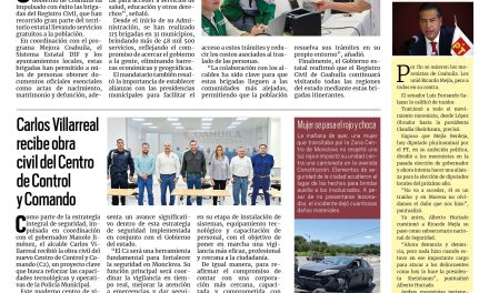 Portada RCG Centro [24 de julio de 2025] Acercan trámites del Registro Civil a comunidades rurales; Carlos Villarreal recibe obra civil del Centro de Control y Comando y más…
