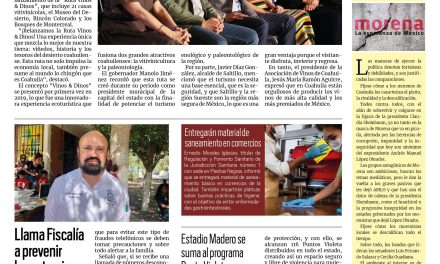 Portada RCG Fronteriza [15 de julio de 2025] Vamos a posicionar a Coahuila como un gran destino turístico: Manolo Jiménez; llama Fiscalía a prevenir las extorsiones telefónicas y más…