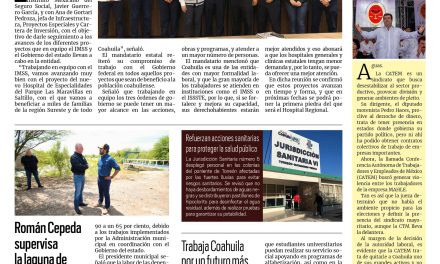 Portada RCG Lagunera [5 de julio de 2025] Avanza el proyecto del nuevo Hospital de Especialidades para Coahuila; Dan atención a familias afectadas por lluvias en Torreón y más…