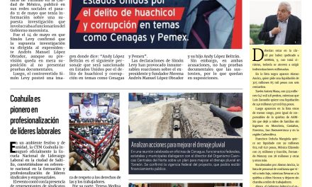 Portada RCG Lagunera [7 de julio de 2025] AMLO y Andy investigados por huachicol; Coahuila es pionero en profesionalización de líderes laborales y más…