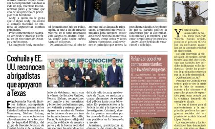 Portada RCG Lagunera [27 de julio de 2025] El tal Andy a todo lujo en Japón; Concluye estudio para drenaje pluvial y más…