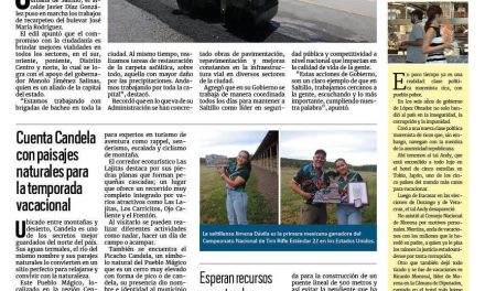 Portada RCG Media [29 de julio de 2025] Continúa Javier Díaz trabajos de recarpeteo; cuenta Candela con paisajes naturales para la temporada vacacional y más…