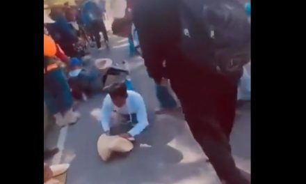 Alcalde de Tolimán sufre caída, le meten el pie en peregrinación guadalupana