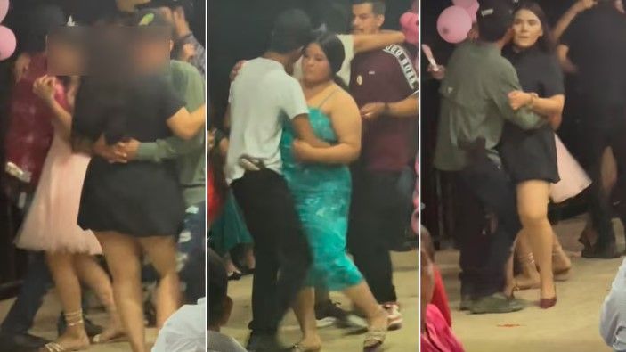 Personas armadas participan en una graduación de primaria en Durango