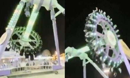 Video: Así fue el momento en que se desploma un juego mecánico en Arabia Saudita