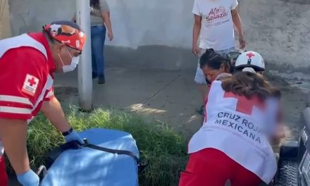 Mujer resulta herida tras ser golpeada por unos cables derribados por camioneta en Saltillo